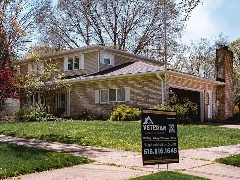 No more leaks, another great roof installation by Veteran Roofing and Exteriors, LLC.